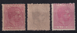 PHILIPPINES 1880/86 - MLH - Sc# 76, 81, 86 - Philippines