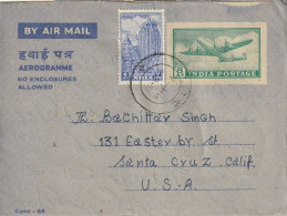 India Old Air Letter Mailed - Covers & Documents