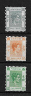 HONG KONG 1945 2c, 4c, 5c SG 141a, 142a, 143a PERF 14½ X 14 UNMOUNTED MINT Cat £10.75 - Ungebraucht