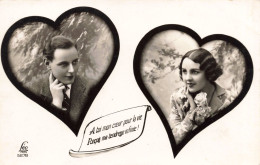 Carte Postale - Couple - Romantisme - Cœur - Photographie - Rose - A Toi Mon Cœur Pour La Vie - Carte Postale Ancienne - Koppels