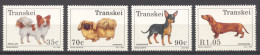 Transkei, 1993, Dogs, Animals, MNH, Michel 299-302 - Transkei