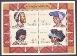 Transkei, 1981, Xhosa Headdresses, MNH, Michel Block 1 - Transkei