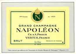 Dép 51 - Alcool - Publicité - Vertus - Grand Champagne Napoléon - Semi Moderne Grand Format - 2 Scans - état - Vertus