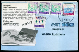 YUGOSLAVIA 1991 Red Cross Week 1.20 D. Tax Used On Commercial Postcard.  Michel ZZM 193 - Beneficiencia (Sellos De)