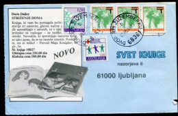 YUGOSLAVIA 1991 Red Cross Week 1.20 D. Tax Used On Commercial Postcard.  Michel ZZM 193 - Beneficiencia (Sellos De)