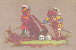 Jeux * Illustrateur * Le Jeu De Dés * Dé * Enfants * Chromo Ancien - Speelkaarten