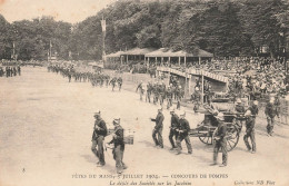 Le Mans * Les Sapeurs Pompiers * Fêtes 3 Juillet 1904 Concours De Pompes Défile Des Sociétés Aux Jacobins * PUB Au Dos - Le Mans