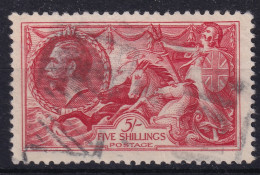 GREAT BRITAIN 1919 - Canceled - Sc# 180 - Bradbury, Wilkinson & Co Printing - 5sh - Used Stamps
