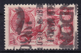 GREAT BRITAIN 1919 - Canceled - Sc# 180 - Bradbury, Wilkinson & Co Printing - 5sh - Used Stamps