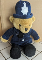 Peluche Ours Policier Anglais Vintage - Techno Diffusion - Peluches