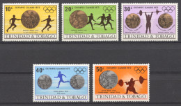 Trinidad And Tobago, 1972, Olympic Summer Games Munich, Sports, MNH, Michel 306-310 - Trindad & Tobago (1962-...)
