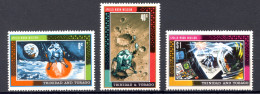 Trinidad And Tobago, 1969, Apollo, Space, MNH, Michel 249-251 - Trinidad & Tobago (1962-...)