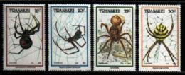 TRANSKEI, 1987,  MNH Stamp(s), Spiders,  Nr(s) 206-209 - Transkei