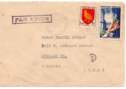 67676 - Frankreich - 1953 - 50F Juwelen MiF A LpBf PARIS -> Chicago, IL (USA) - Lettres & Documents