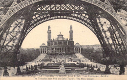 FRANCE - 75 - Paris - Le Trocadéro Vu Sous La Tour Eiffel - Les Nouveaux Jardins - Carte Postale Ancienne - Other Monuments
