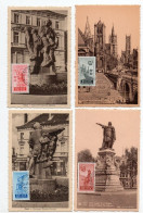 !!! SERIE DE 1949 SUR CARTES MAXIMUM CACHETS DE 1949 - 1934-1951