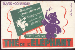 Buvard ( 21 X 13.5 Cm ) " Thé De L'éléphant " ( Rousseurs, Pliures ) - Kaffee & Tee