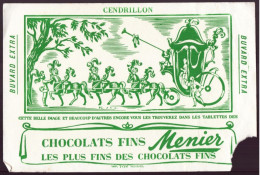 Buvard ( 21 X 14 Cm ) " Chocolats Menier " ( Manques, Pliures ) - Chocolade En Cacao