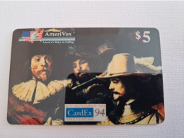 UNITED STATES AMERICA  / $5,- AMERIVOX/ THE NIGHTWATCH/ CARDEX 94  PREPAID MINT** 13854** - Amerivox