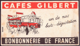 Buvard ( 21 X 12,5 Cm ) " Cafés Gilbert " ( Rousseurs, Pliures ) - Café & Thé