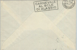 75996 - ITALY - Postal History - Advertising Postmark On Cover 1954 Carnival ALASSIO - Carnival