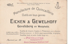 ***  31 ****  TOULOUSE  Manufacture De Quincaillerie Payrastre Représentant  - Droguerie & Parfumerie