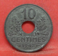 10 Centimes état Français 1942 - TTB - Pièce Monnaie France - Article N°232 - 10 Centimes