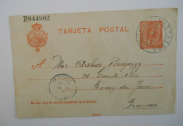 ESPAGNE BELLE CARTE 1912 CARTAGENA POUR FRANCE MOREY DU JURA - Usados