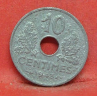 10 Centimes état Français 1943 PETIT MODULE - TTB - Pièce Monnaie France - Article N°234 - 10 Centimes