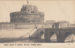 CARTOLINA  LAZIO,ROMA-CASTEL S.ANGELO-TEVERE-VEDUTA ANTICA-STORIA,MEMORIA,CULTURA,RELIGIONE,BELLA ITALIA,NON VIAGGIATA - Castel Sant'Angelo