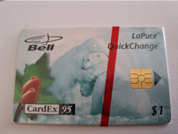 UNITED STATES AMERICA / CHIPCARD  /$ 1,- / BELL/ POLAR BEARS /   CARDEX 95 / IN WRAPPER    MINT** 13865** - Amerivox