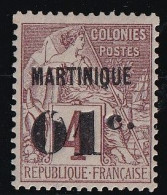 Martinique N°8 - Variété "0" Cassé - Neuf * Avec Charnière - TB - Ungebraucht