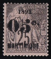 Martinique N°29 - Variété 'o" Au Lieu De "c" - Neuf * Avec Charnière - TB - Unused Stamps