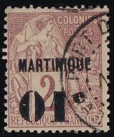 Martinique N°7c - Variété Sans Point Après Le "c" - Oblitéré - TB - Gebraucht