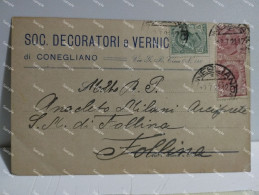 Soc. Decoratori E Vernici Di CONEGLIANO (Treviso) A Arciprete Di FOLLINA 1921 - Magasins