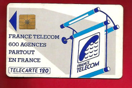 Télécarte 120 Unités France Télécom 600 Agences Partout En France - Téléphone - “600 Agences”