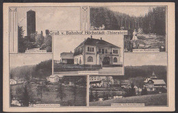 Höchstädt - Thierstein Gruß Vom Bahnhof 1921, Bahnhofsrestauration, Wellertal, Blumental Hirschensprung - Höchstadt
