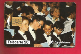 Télécarte 50 Unités France Télécom Mécène Musique Vocale Maîtrise Hauts De Seine Choeur D'enfants Opéra National Paris - 1997
