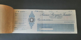 Portugal Timbre Fiscal Fixe $05 Cheque Bancaire Banco Borges & Irmão Carnet Cpl. Stamped Revenue Bank Check Cpl Booklet - Storia Postale