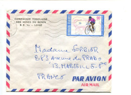 Rép. Togolaise - Affranchissement Sur Lettre - Vélo Cyclisme / Inauguration Du Stade De Lomé / - Wielrennen