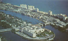CARTOLINA  MIAMI BEACH,FLORIDA,STATI UNITI-EXCLUSIVE NORTH BEACH SECTION WITH ITS FAMOUS HOTEL ROW-VIAGGIATA 1964 - Miami Beach