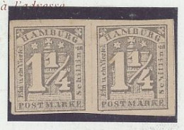 ALLEMAGNE -HAMBOURG -1864 - N°8 -Paire N* - Hamburg