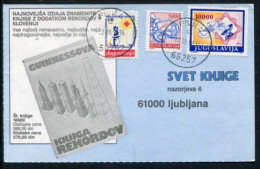 YUGOSLAVIA 1990 Red Cross Week 0.50 D. Tax Used On Commercial Postcard With Nice Inflation Franking.  Michel ZZM 190 - Beneficenza