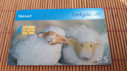 1 Phonecard Sheep Belgcaom Low Issue Rare - Met Chip