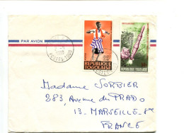 Rép. Togolaise - Affranchissement Sur Lettre -  Folklore / Espace Fusée Diamant - Togo (1960-...)