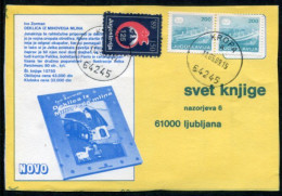 YUGOSLAVIA 1989 Red Cross Week 150 D. Tax Used On Commercial Postcard.  Michel ZZM 168 - Beneficiencia (Sellos De)