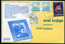 YUGOSLAVIA 1989 Red Cross Week 150 D. Tax Used On Commercial Postcard.  Michel ZZM 168 - Beneficenza