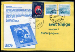 YUGOSLAVIA 1989 Red Cross Week 150 D. Tax Used On Commercial Postcard.  Michel ZZM 168 - Charity Issues