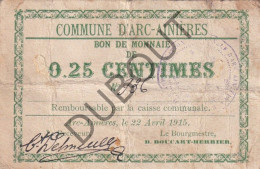 Arc-Ainières -  2 X Noodgeld/Argent De Nécessité - WOI (C4472) - Sin Clasificación