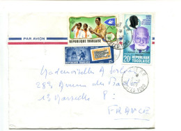 Rép. Togolaise - Affranchissement Sur Lettre -  Scoutisme / EISENHOWER Droits De L'Homme / Timbre Sur Timbre - Togo (1960-...)